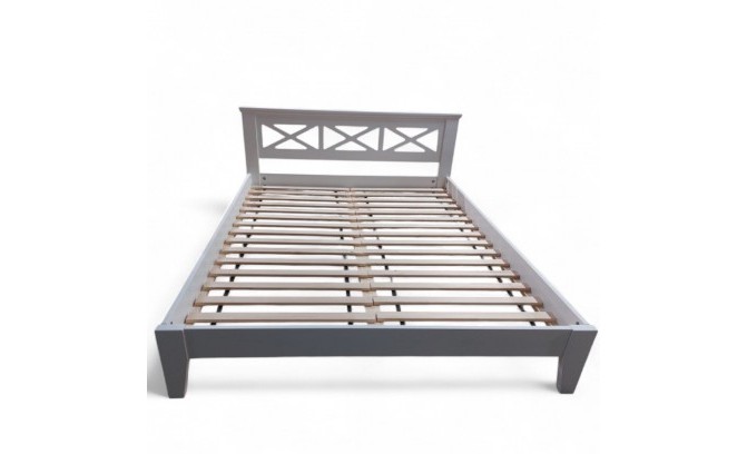 Кровать 180 Форест из массива сосны (белый воск)