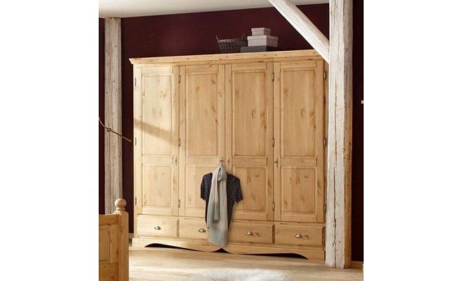 Шкаф для одежды 44 из массива сосны (бейц/масло)
