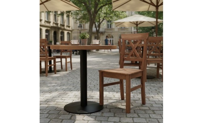 Стол для кафе из массива дуба 700*700*750