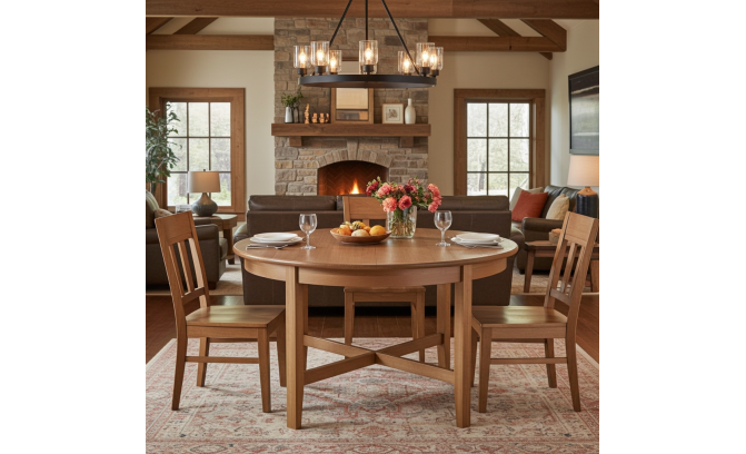 Стол для кафе из массива дуба 800*800*750