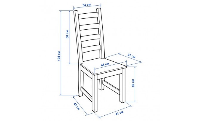 Стул из массива сосны с мягким сидением Кантри 