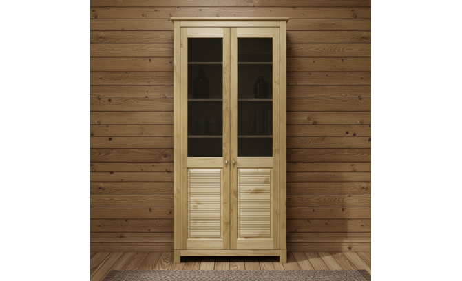 Витрина Рауна 20 из массива сосны (бейц масло)