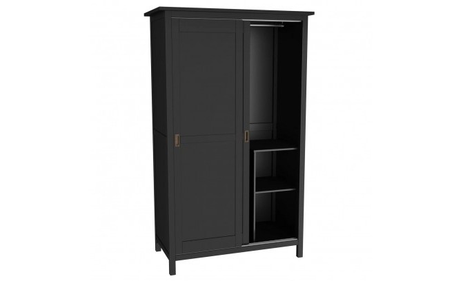 Шкаф для одежды 20SW Кантри массив сосны (HEMNES) блэк
