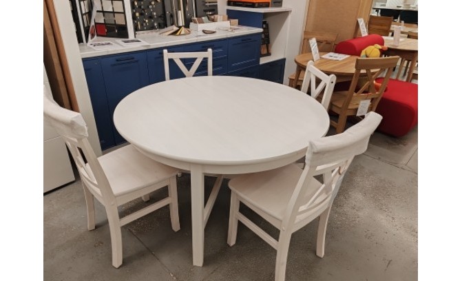 Стол обеденный раздвижной Кантри массив сосны (HEMNES) с выставки